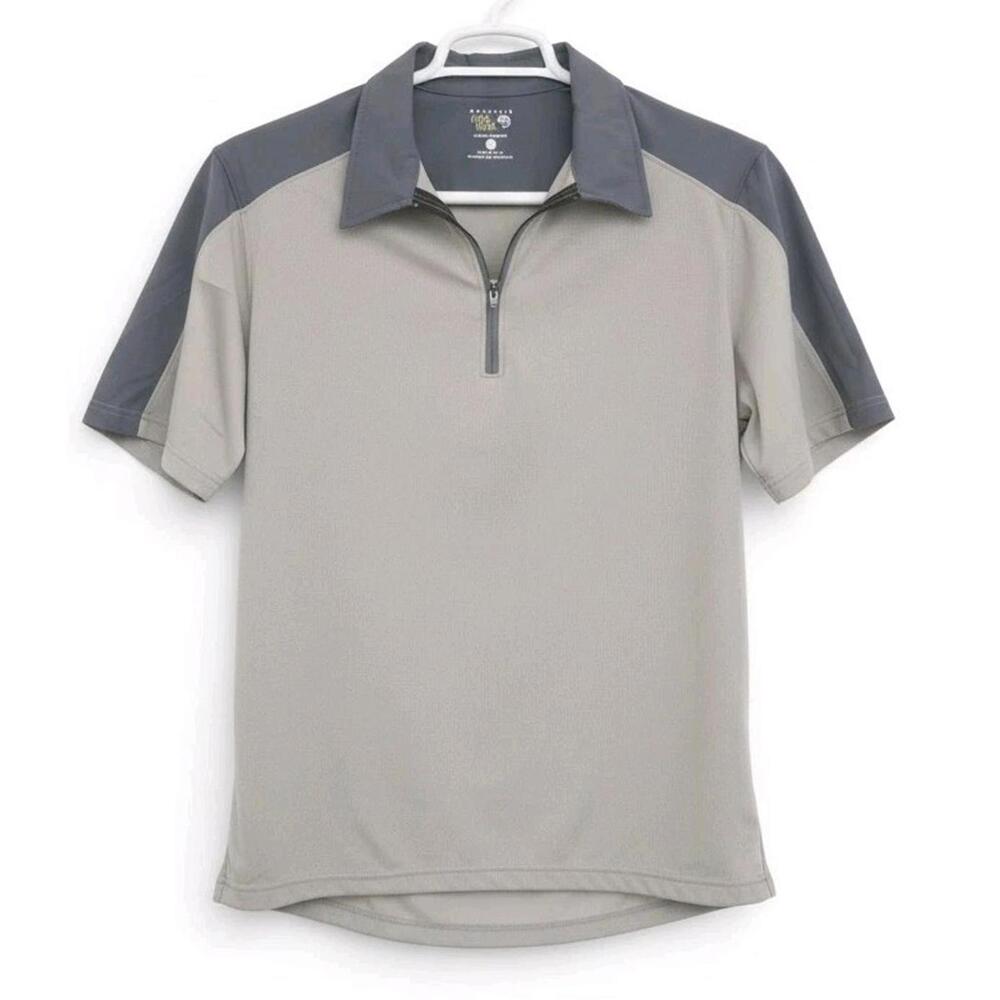 Mountain Hardwear Men's Large Gray Justo Trek Shirt Zip Polo Performance Top